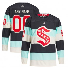 Seattle Kraken tröja Customized Adidas 2023-24 Blå Winter Classic Authentic - NHL Tröjor Herr